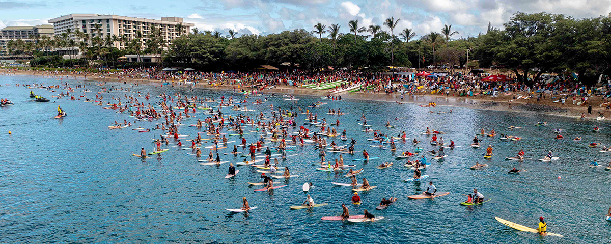 SUP Lahaina 8’8” Lahaina Paddle Out: A one-year commemoration of lives lost in